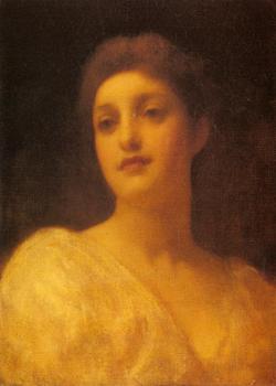 Lord Frederick Leighton : The Head of a Girl